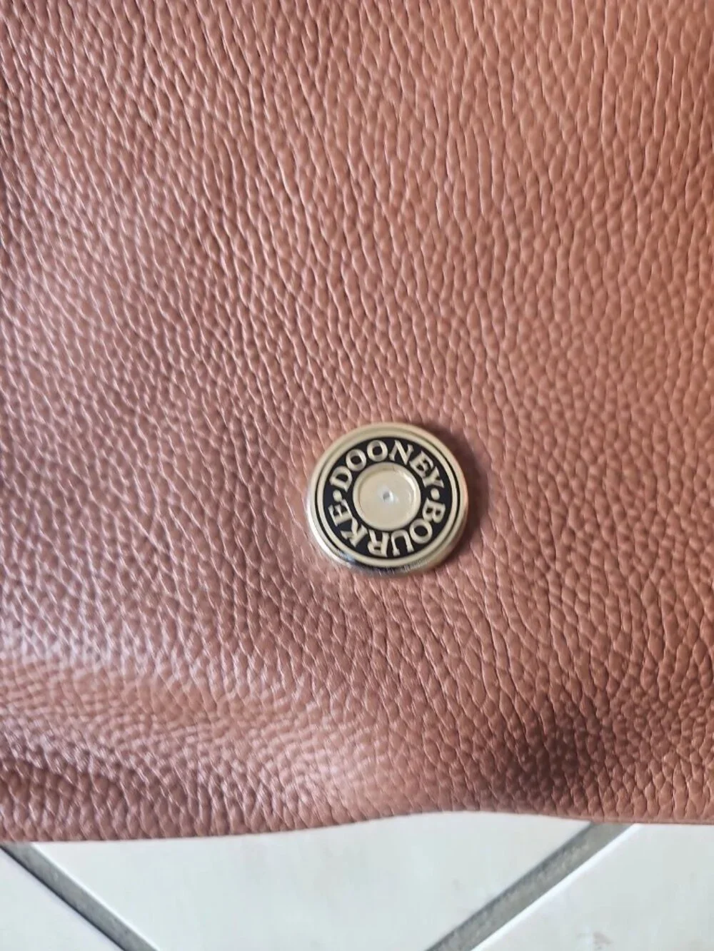 Dooney & Bourke Large Pebble Grain Leather Slouch Hobo Handbag